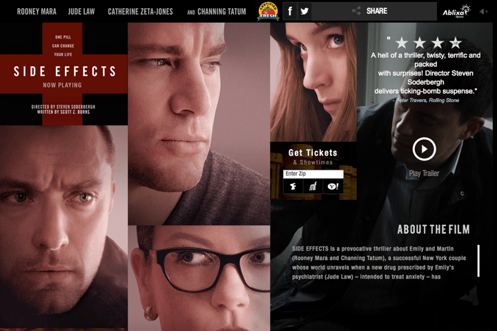 Side Effects website preview